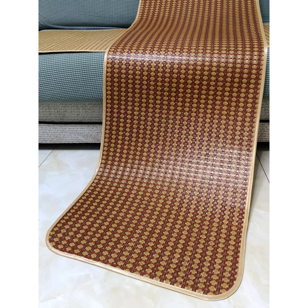 沙发坐垫夏季复古藤席防滑沙发凉席座垫布艺皮沙发垫子四季通用