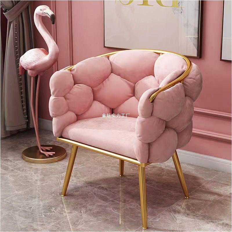 粉色顾客美甲客户客人美甲专用凳子美甲店客婚庆化妆凳椅子梳妆椅