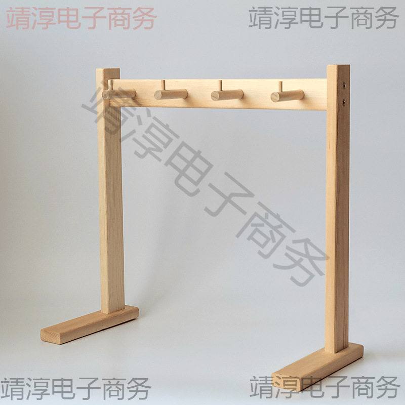 桌面实木展示架挂件立式展示支架落地式木质饰品水晶展示架子