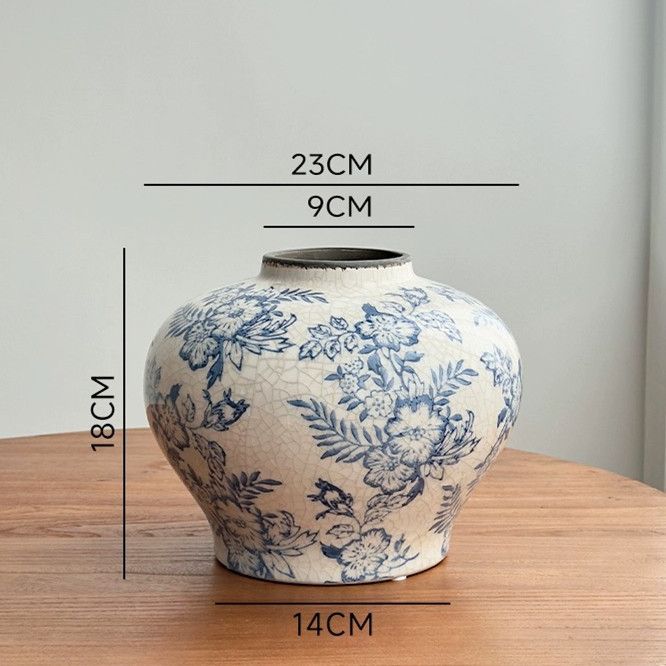 新中式陶瓷花瓶青花瓷家居插花客厅桌面玄关装饰摆件高级大肚