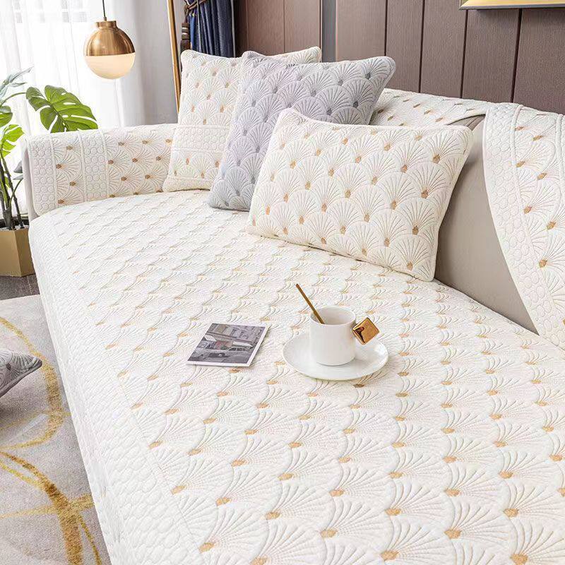 沙发垫四季通用布艺双面纯棉欧式田园防滑坐垫沙发套沙发巾罩全