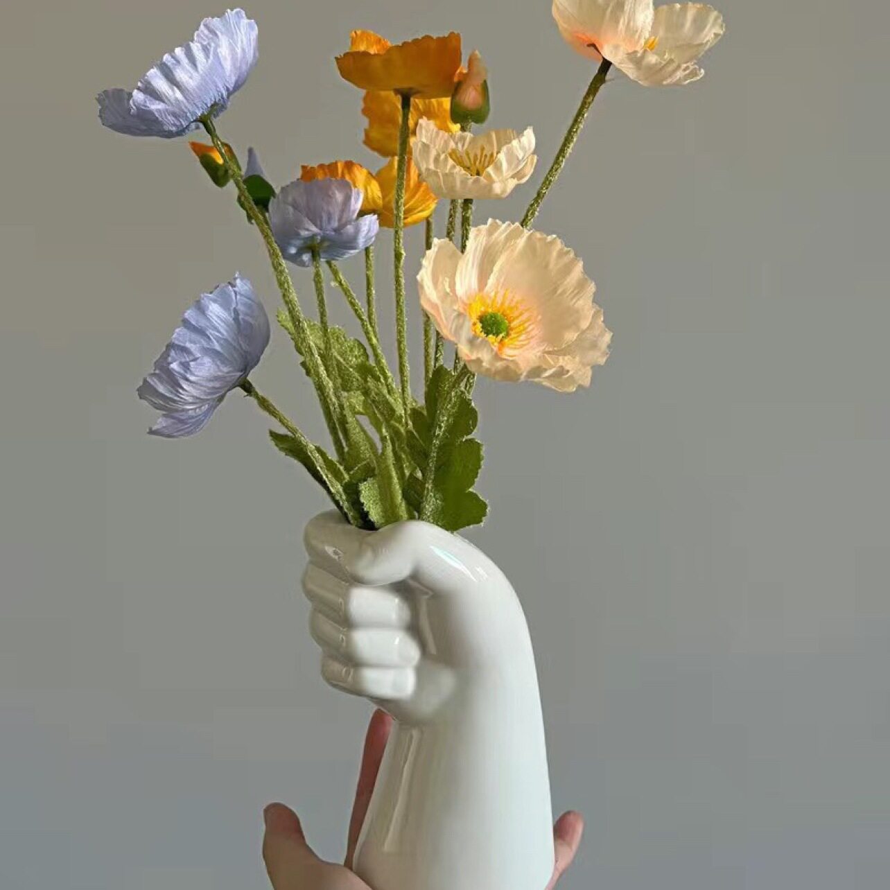 简约现代陶瓷花瓶中小号摆件北欧风餐桌干花欧式客厅居家插花