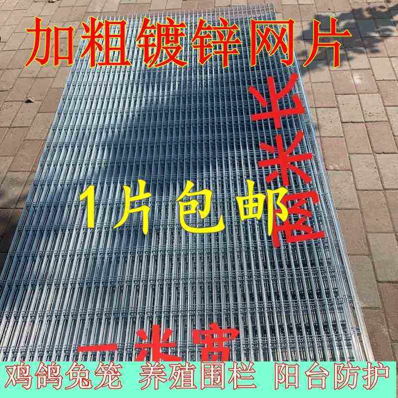 加粗镀锌铁丝网围栏铁网格网网片防护网电焊养殖网钢丝网鸟笼鸽笼