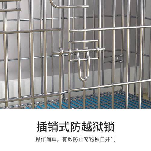 实心不锈钢折叠运输狗笼大中小型犬笼猫狗鸡兔笼加密不锈钢笼