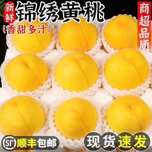 锦绣黄桃新鲜桃子水果