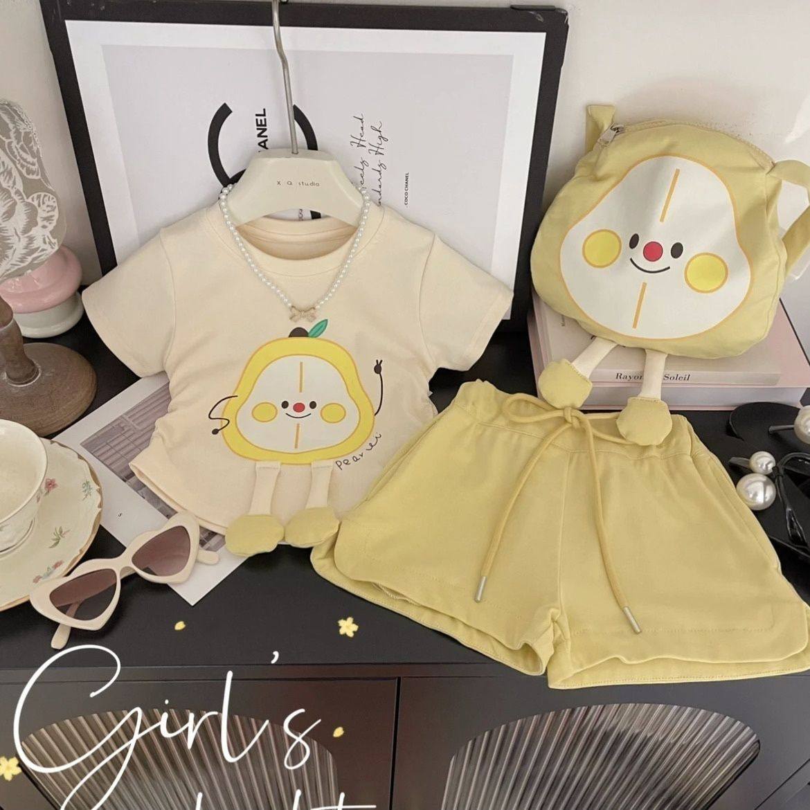 女童运动套装夏装2025新款洋气时尚儿童无袖阔腿短裤时髦两件套潮