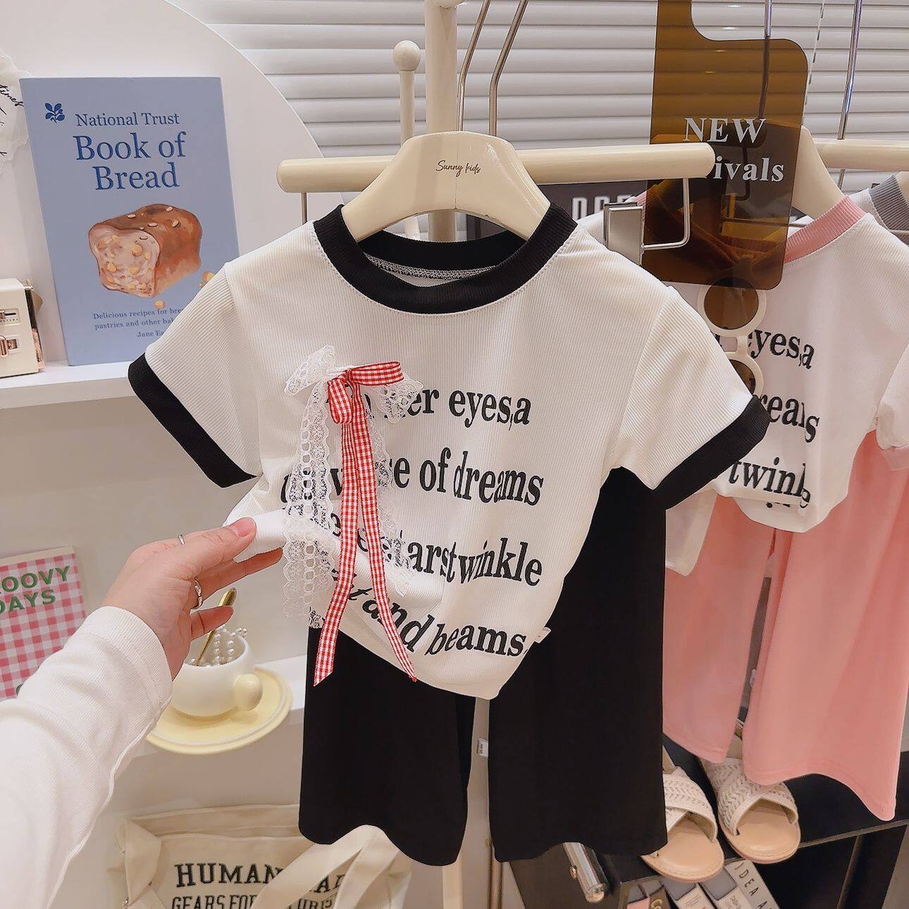 女童夏装套装2026新款儿童短袖T恤裙子两件套宝宝夏季衣服两件套