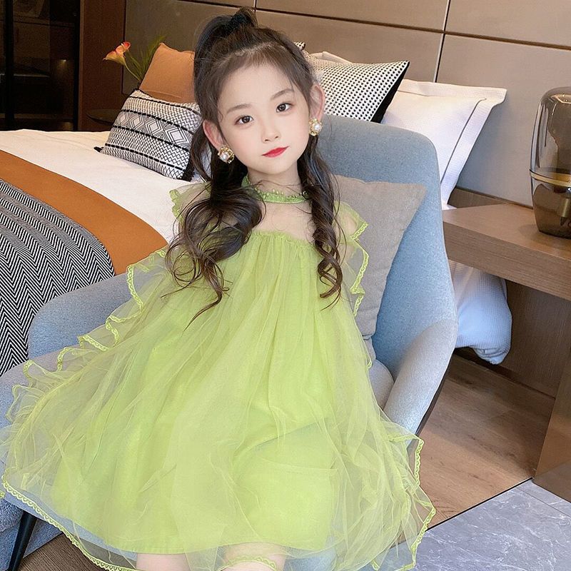 女童夏季连衣裙2026新款儿童裙子夏装小女孩洋气公主裙演出服蓬蓬