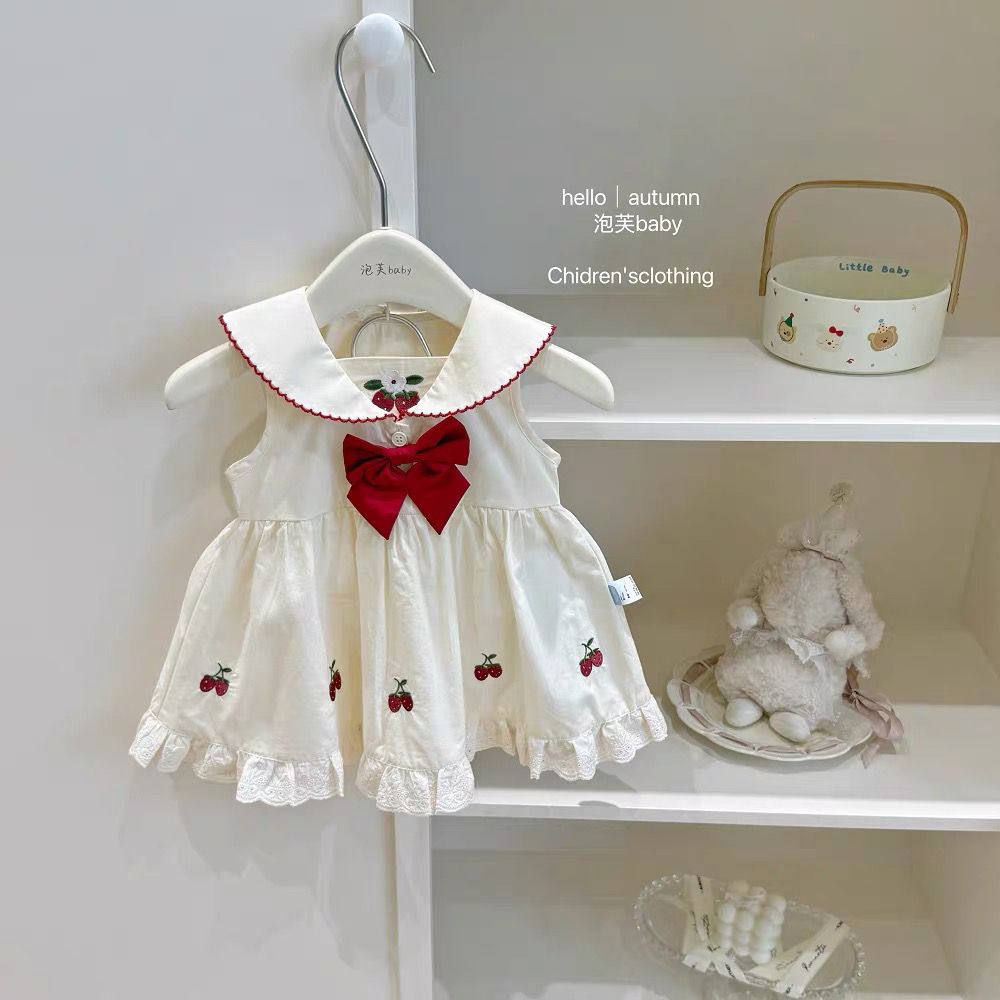 女童连衣裙夏装2025新款婴儿公主裙宝宝礼服儿童洋气背心裙子夏季
