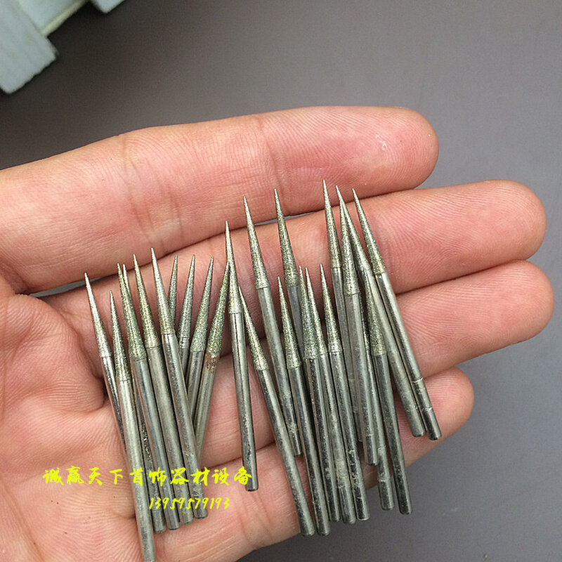 。金刚砂打磨针首饰固定轴佛珠打磨玉石抛光针抛光轴钨钢针雕刻工