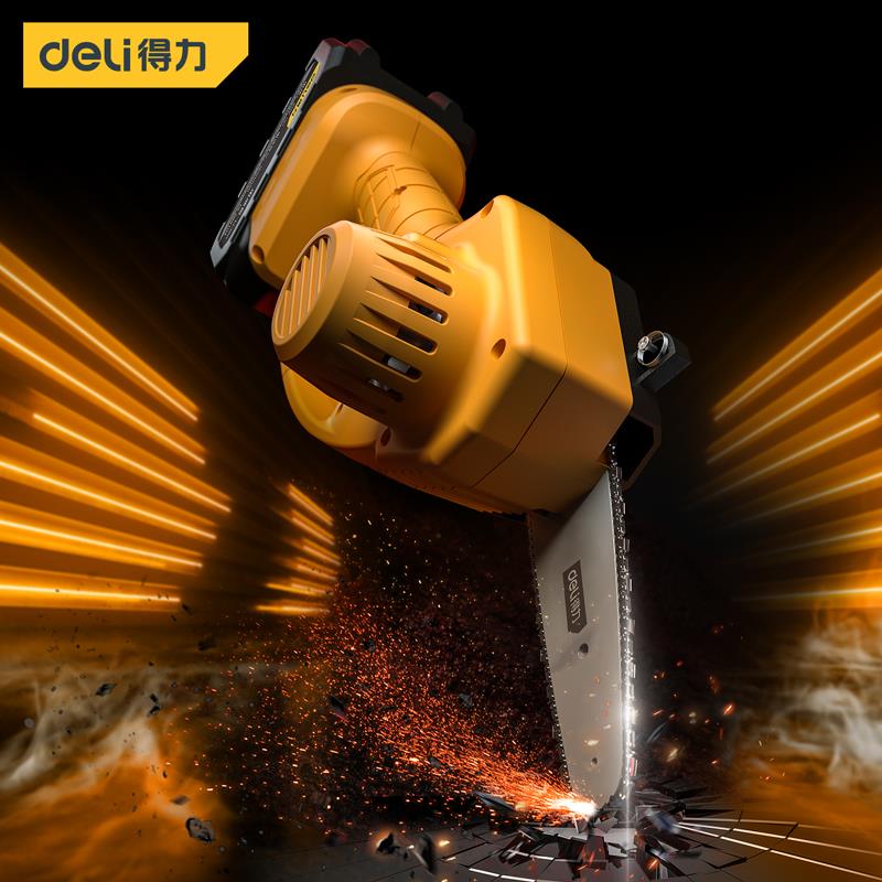 电锯家用小型手持锯柴充电式锂电手电锯户外伐木锯木神器电动手锯