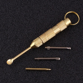 采挖耳朵 掏耳勺牙签螺丝刀四件套便携钥匙扣挂件多动能工具个性