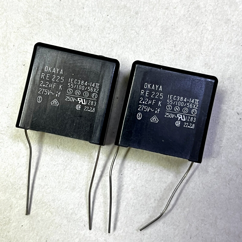 。2.2UF275VAC全新日本岗谷OKAYA安规225电容 脚距27.5mm