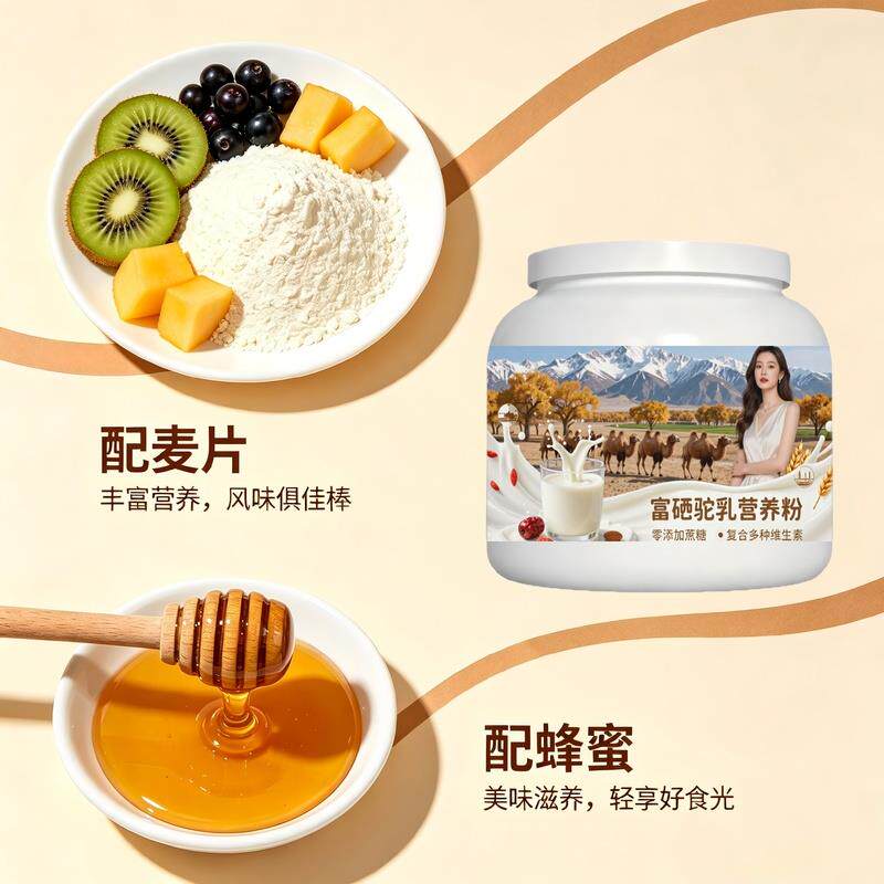 上班族富硒驼乳粉熬夜后补充多维高蛋白骆驼营养粉厂家直销官方认