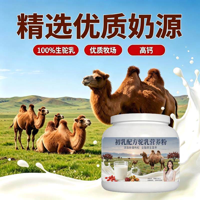 中老年成人初乳驼乳粉加餐补充零蔗糖补钙骆驼营养粉厂家直销官方