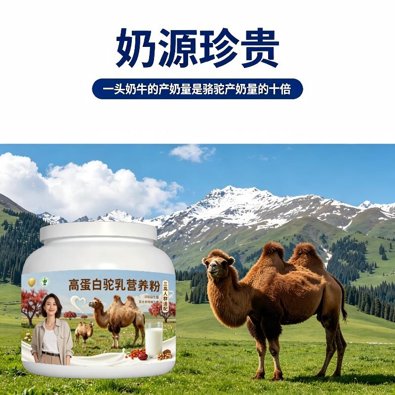 人群高蛋白驼乳粉温冲速溶零蔗糖补钙驼奶粉沙漠有机官方品牌专用