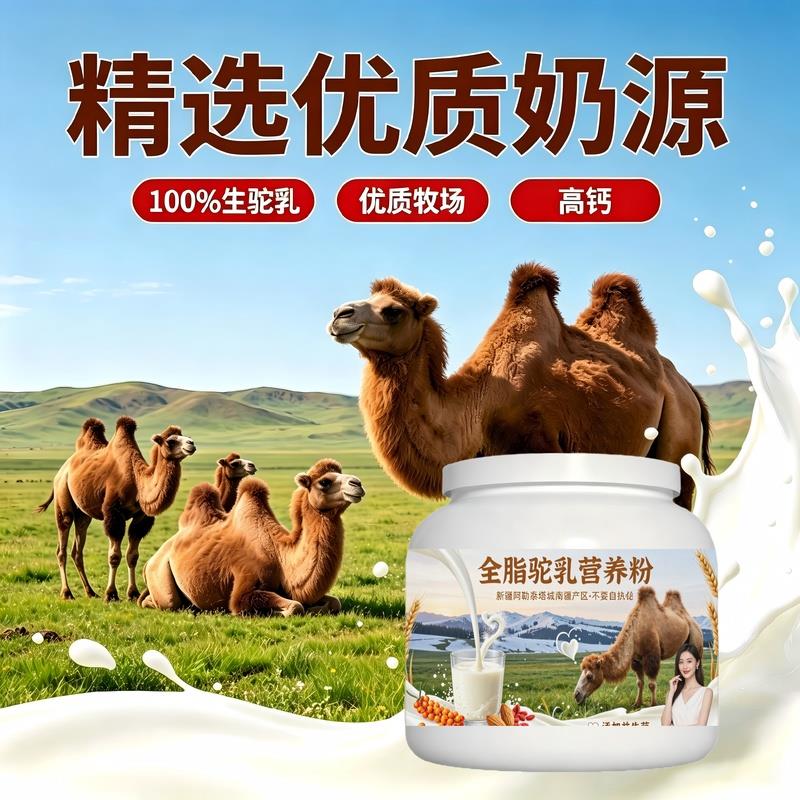健身补充全脂驼乳粉早餐餐食搭配高钙粉质细腻骆驼营养粉沙漠有机