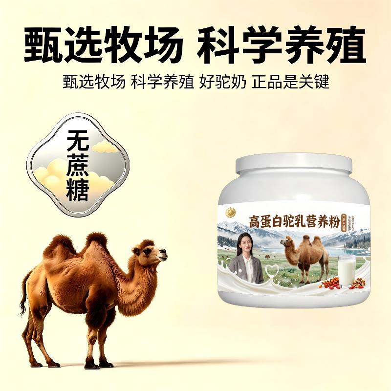 高蛋白驼乳粉早餐冲饮高钙高蛋白驼乳粉直供100%正品初乳配方