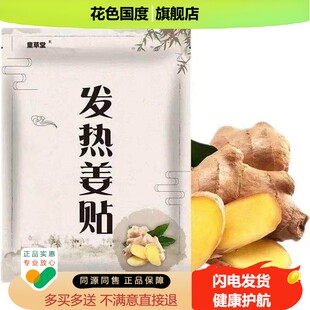 100贴童草堂生姜贴姜热灸贴温灸贴生姜肩颈腰腿贴生姜热敷贴正品