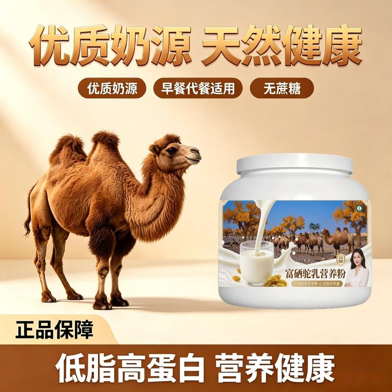 中老年成人富硒驼乳粉课间补充高钙粉质细腻驼奶冲调粉丰草牧场10