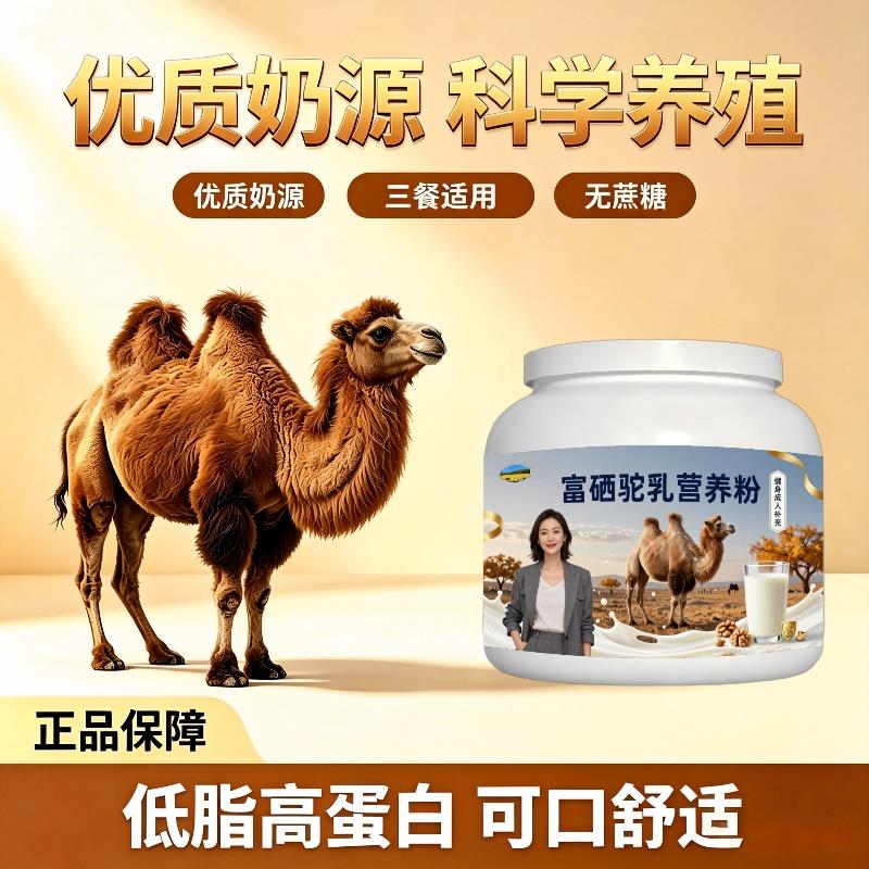 健身富硒驼乳粉健身加餐高蛋白补钙驼奶冲调粉直供正品初乳