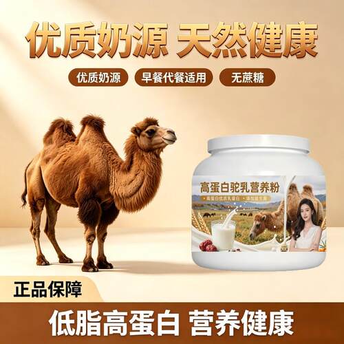 学生营养补充高蛋白驼乳粉学龄加餐零蔗糖高蛋白骆驼营养粉原产地