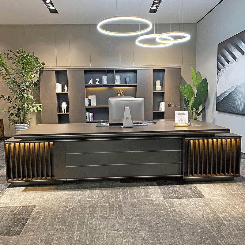 老板桌简约裁现办公室代总桌子经理带灯老板大班台柜椅组合董长事,住宅家具,其它成套家具,淘宝优惠券,粉丝福利购,淘宝优惠卷