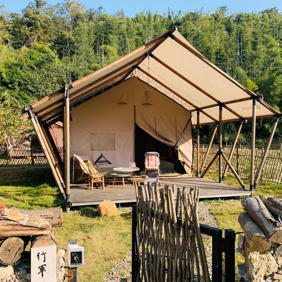 帐篷酒店户名外露营野宿营实木帐篷防雨民景区规划M8设计定宿制帐