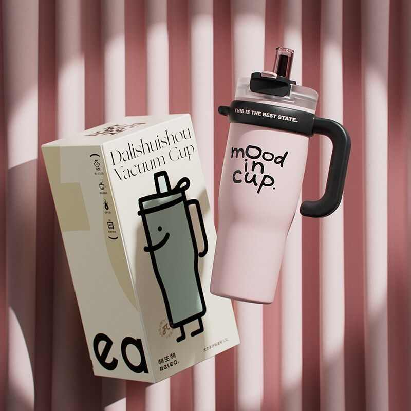 物生物巨无霸保温杯大容量女生高颜值新款2024吨吨水壶吸管水杯子