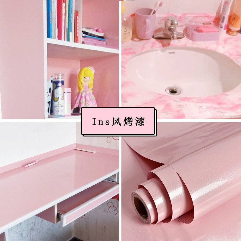 厨房墙纸防水防油自粘书桌子橱柜壁纸装饰冰箱膜家具翻新烤漆凌之