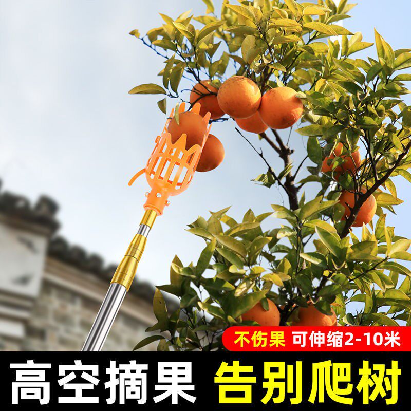 摘杨梅神器伸缩杆摘果器水果枇杷李子柿子杏桃摘果高空采摘工具