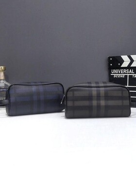 205新款男士大容量手拿包英伦格子水2休闲包洗漱包化妆防中性VVJ