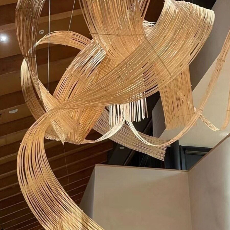 竹条竹片竹排竹编制品竹蔑条青蔑花艺婚礼造景展厅吊顶装饰