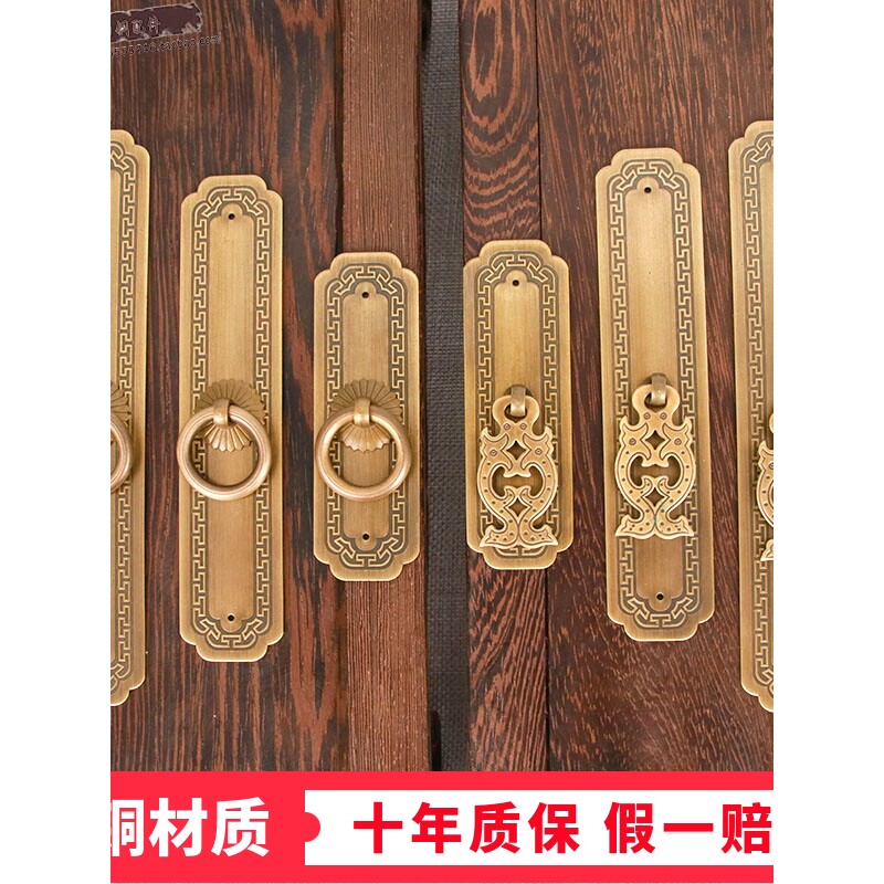 衣柜门橱柜子铜拉手中式仿古铜把手书柜新中式酒柜窗户拉手