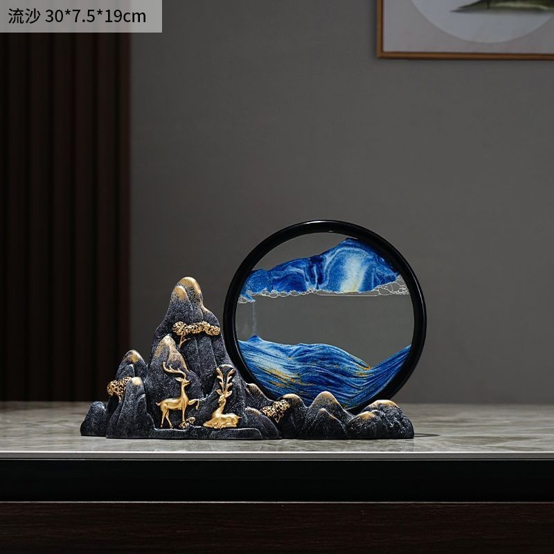 流沙画创意沙漏摆件家居饰品电视柜客厅酒柜玄关装饰品办公室摆设