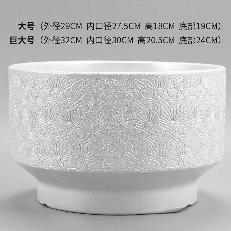 家用巨大号新款陶瓷花盆发财树大蕙兰种多珠蝴蝶兰花盆宠物及园艺