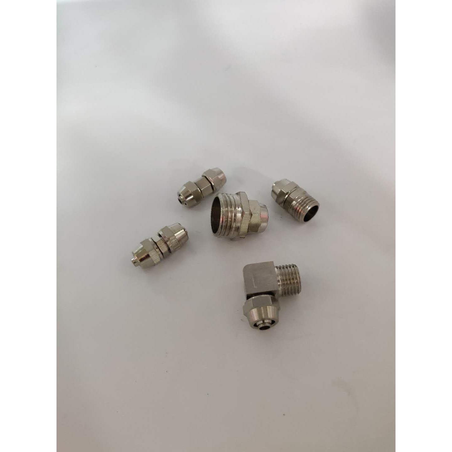 气管快速快拧接头气动锁母螺纹直通PC8mm-02 6-01 10-03 12-04分