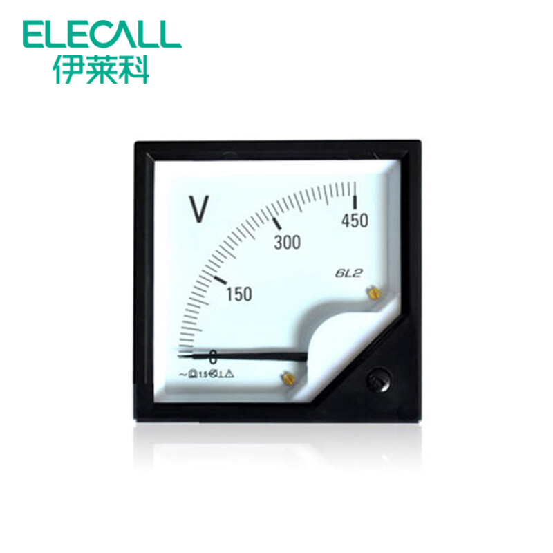 伊莱科交流电压表机械指针式电压表6L2-V 450V模拟指示电测量仪表