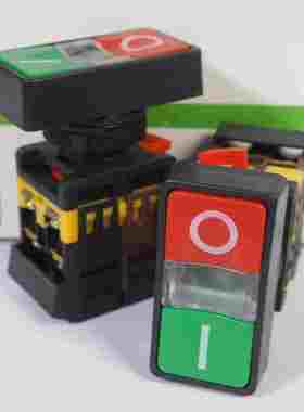 双位控制带灯按钮 AS-22-25N  220VAC 红色+绿色  10A