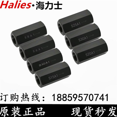 S8A1/1 S10A1/1 S15A1/1 S20A1/1 S25A1/1 S30A1/1 S6A管式单向阀
