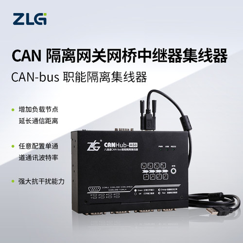 周立功CAN隔离网关网桥中继器集线器 系列CANHub符合CAN 2.0B规范