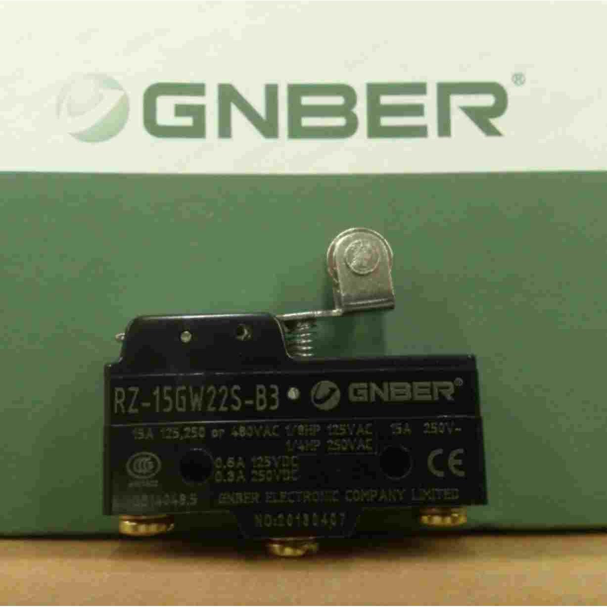 冈本工控 滚轮短杠杆型微动开关 RZ-15GW22S-B3 铜轮