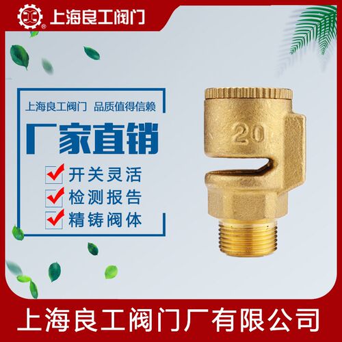 上海良工阀门黄铜内螺纹连接吸气阀AAV-16T真空破坏器DN15 20 25