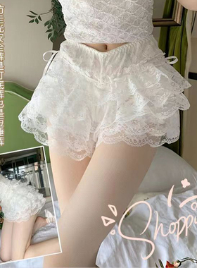 【蓬蓬裙撑】打底安全裤裙裤女2025夏季薄款防走光洛丽塔蕾丝纯欲