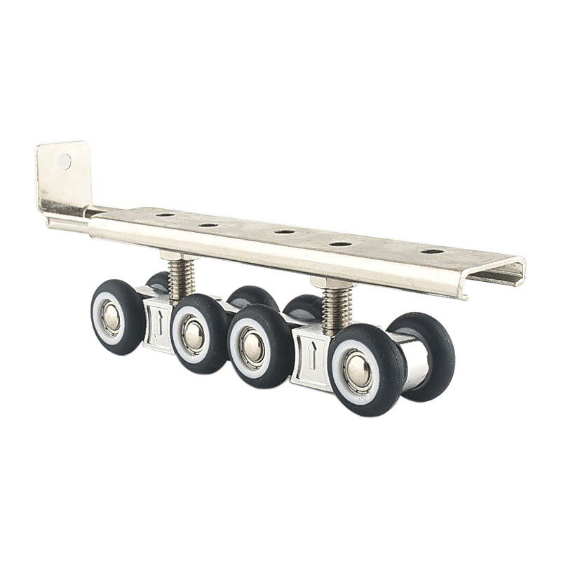 热销吊门轨道滑轮配件推拉木门实木吊轮静音移门轨道滑轮推拉重型