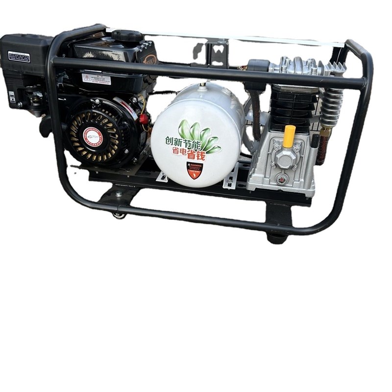 热销汽油空压机气泵潜水打黄油喷漆修车补胎真石漆供移动压风炮