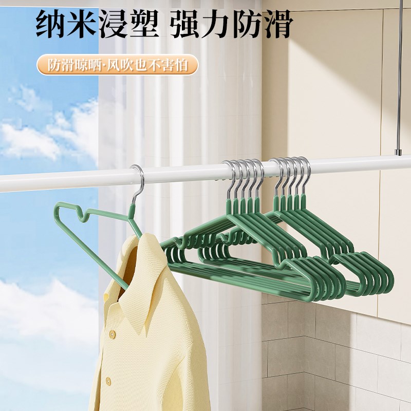 热销衣架家用挂衣加粗加大不锈钢防滑防肩角衣撑晾晒挂撑子宿舍用
