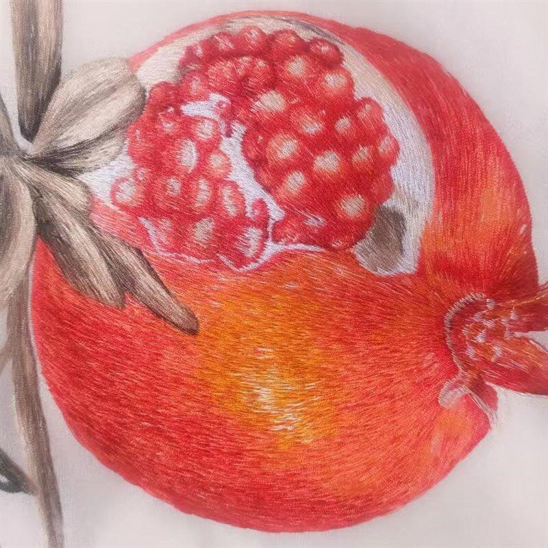 热销国画山水画背景墙无缝壁布新中式客厅电视沙发背景布高端刺绣