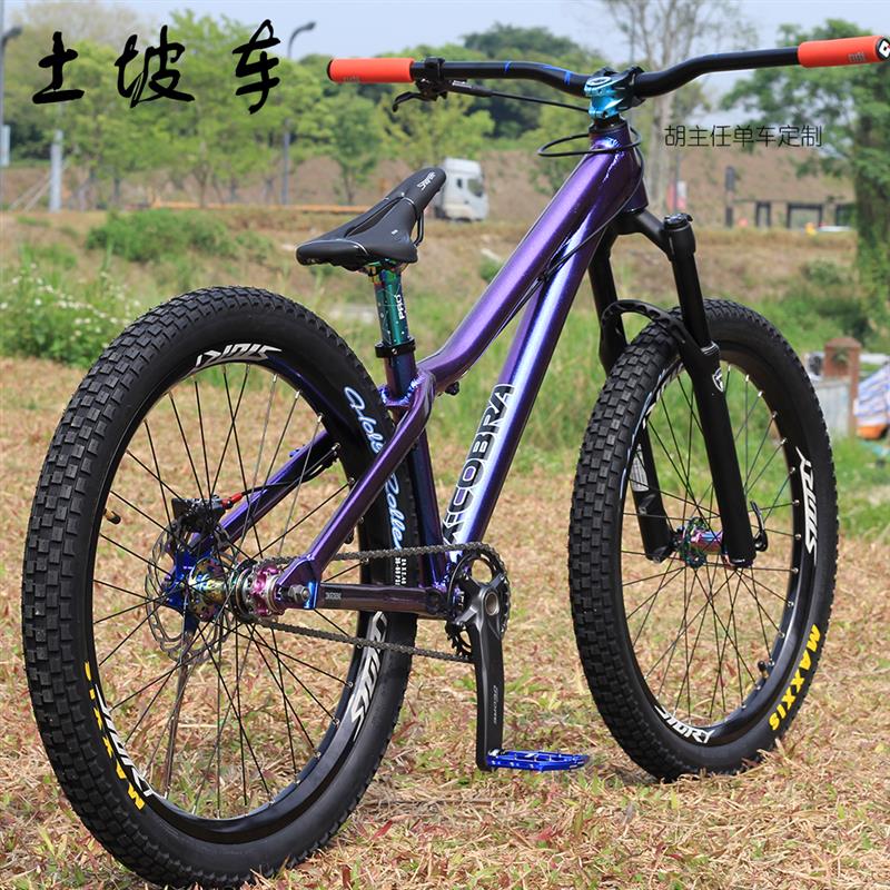 热销土坡车 24 气压前叉单速 街车 DJ BMX 杂技车山地车 攀爬车