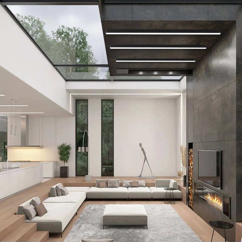 热销玻璃阳光房灯阳台入户灯庭院灯防雨防虫耐高温遥控长条吸顶灯